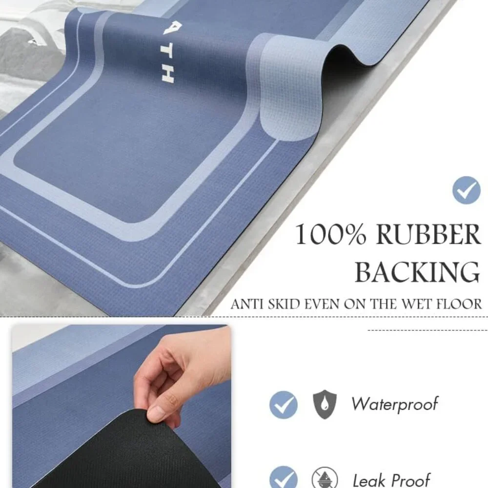 New Bath Mat Rug Long Non Slip Super Absorbent Bathroom Runner Stain Resistant